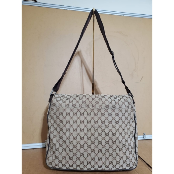 GUCCI Monogram Beige Gg Large Messenger Bag - Picture 2 of 12